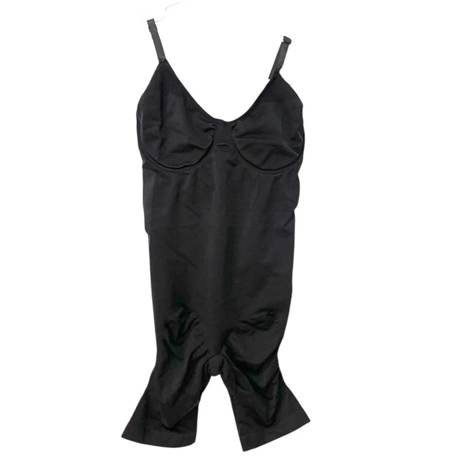 Heavenly Shapewear Womens 2X Control Wear Underwire Bra Black Open Bottom - Image 2 of 4