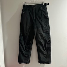 LONDON FOG Kids Black Insulated Snow Ski Pants Size 14-16 Waterproof Winter
