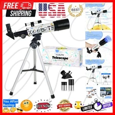 Kids Telescope for Astronomy Beginners – 50mm Portable Refractor Telescope wi...