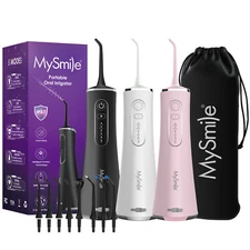 MySmile LP211 Cordless Water Dental Flosser Oral Irrigator 5 Modes Teeth Clean