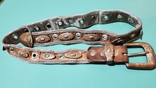 Sand Castle Ladies Metal South Western Weave Belt