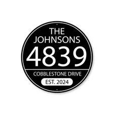 Family Porch Mail Box Address Personalized Sign