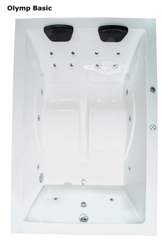 XXL Whirlpool Badewanne für 2 Personen opt HEIZUNG Ozon freistehend od. Eckwanne - Bild 16 von 25