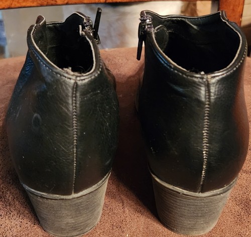 Forever 21 Black Cowboy Ankle Bootie Size 10 - Picture 2 of 8
