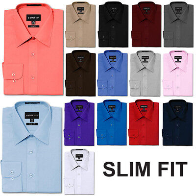 UUYUK Men Sleeveless Solid Color Buttons Business Stylish Dress Shirts 