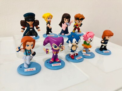 1996 SEGA Heroes Nights into Dreams Sonic keychain set Vipers Toy