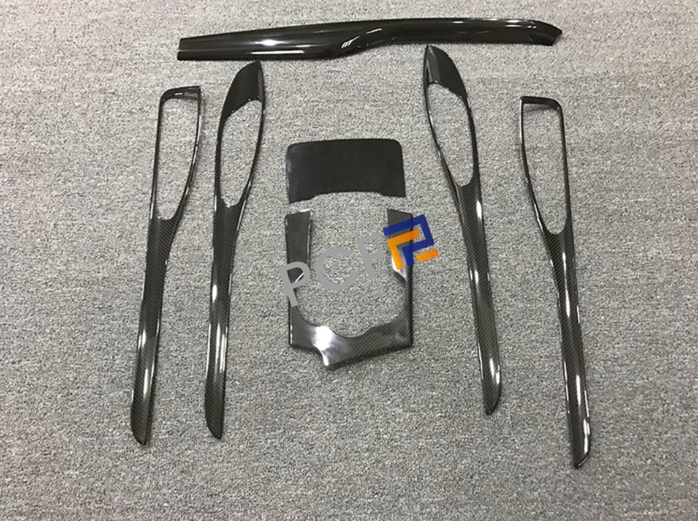 Fits 2017-2022 Alfa Romeo Stelvio Interior Central Control Carbon Fiber Kit 7Pcs
