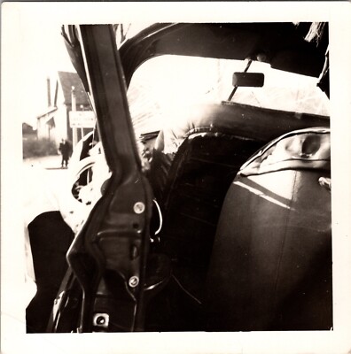 Vtg Found B&W Photo 1955 Car Wreck Accident Damage Vehicle Crash St Louis