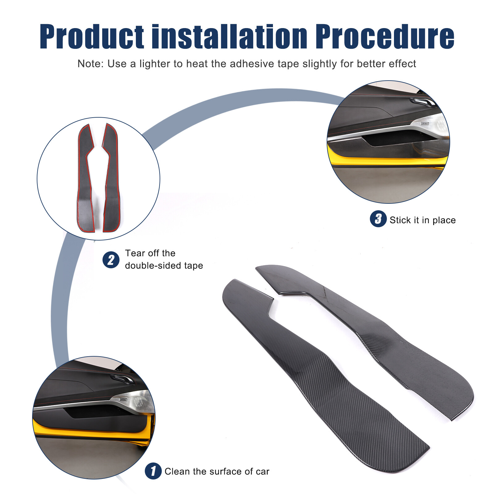 Dry Carbon For Lotus EMIRA 2021-23 Car Interior Door Lower Anti Kick Panel Trim