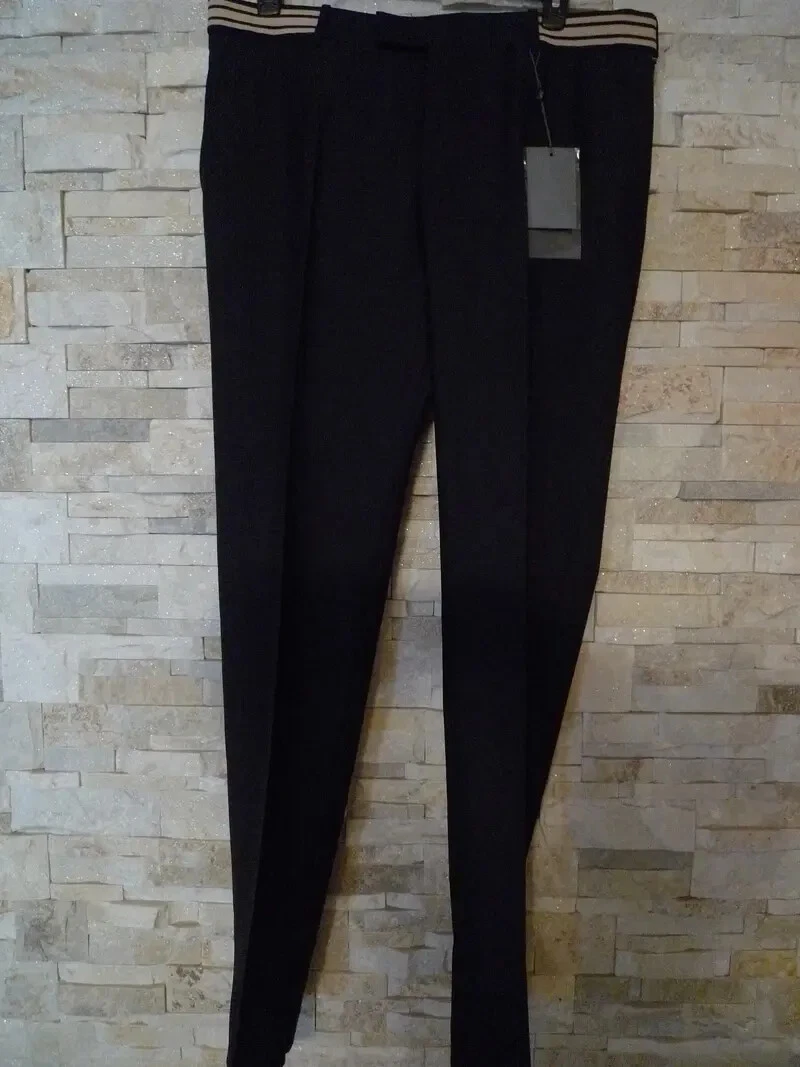 Alexander McQueen — ALEXANDER MCQUEEN BLACK LABEL BLACK PANTS ITALY SIZE 56 US 40