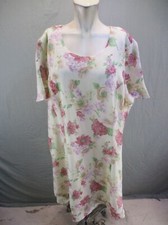 Scarlett M Size 24W Womens Floral Lined Back Zip Short Sleeve Ruffle Dress 460