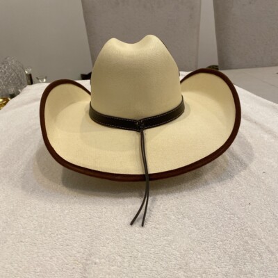 Vintage High Sierra Tan straw Cowboy Hat. Unisex Sierra – Handcrafted Distressed Vintage Western Straw Hat  main image 3