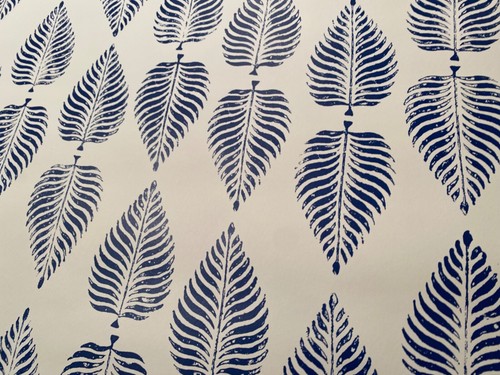 3 Rolls PETER FASANO 84020 Piccha Indigo Hand Screen Print Wallpaper $600 Retail - Picture 20 of 24