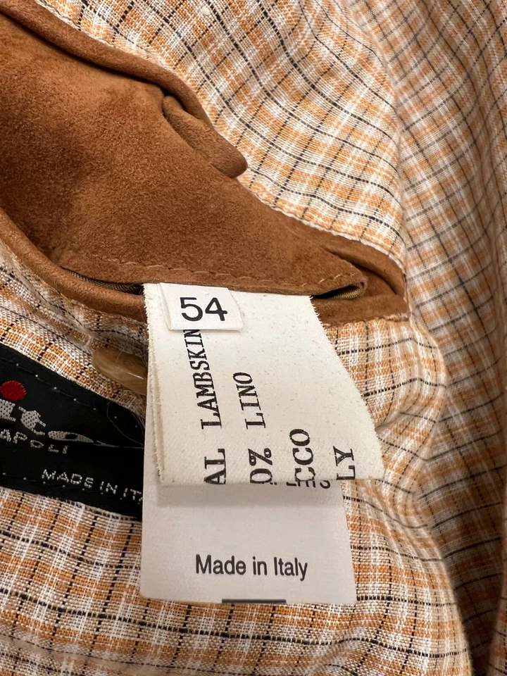 Kiton Napoli ручной работы Мужская замшевая кожаная куртка ЕС 54 мягко б/у - Изображение 2 из 3