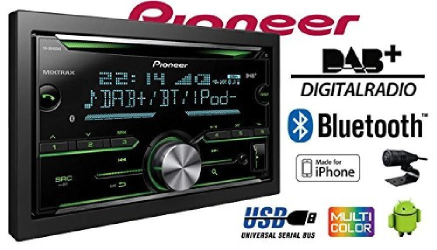 Pioneer FH-X840DAB Bluetooth Nero autoradio fuori produzione - Immagine 3 di 3