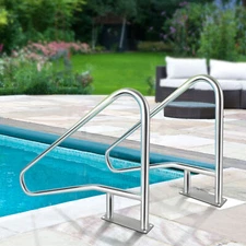 TCFUNDY 1PC Swimming Pool Hand Rail Stainless Steel Stair Grab Hand Rail
