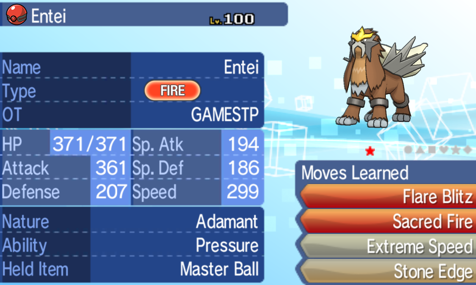 Shiny Entei 6IV Event Max 44 OFF Pokemon XY ??? Moon