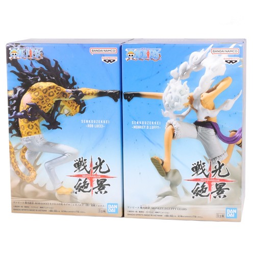 One Piece Luffy Gear 5 Rob Lucci Figure Set Senko Zekkei Authentic Expedited - Picture 4 of 10