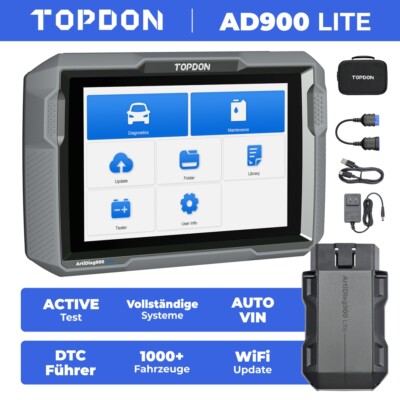 TOPDON Diagnosegerät Auto ArtiDiag900 Lite bidirektional AutoVIN 8 Service