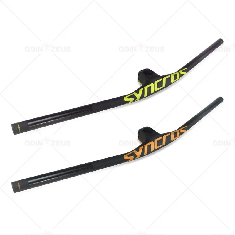 Manillar Integrado con Vástago Fibra de Carbono Bicicleta de Montaña Accesorios 8 Grados Foto 3 de 4