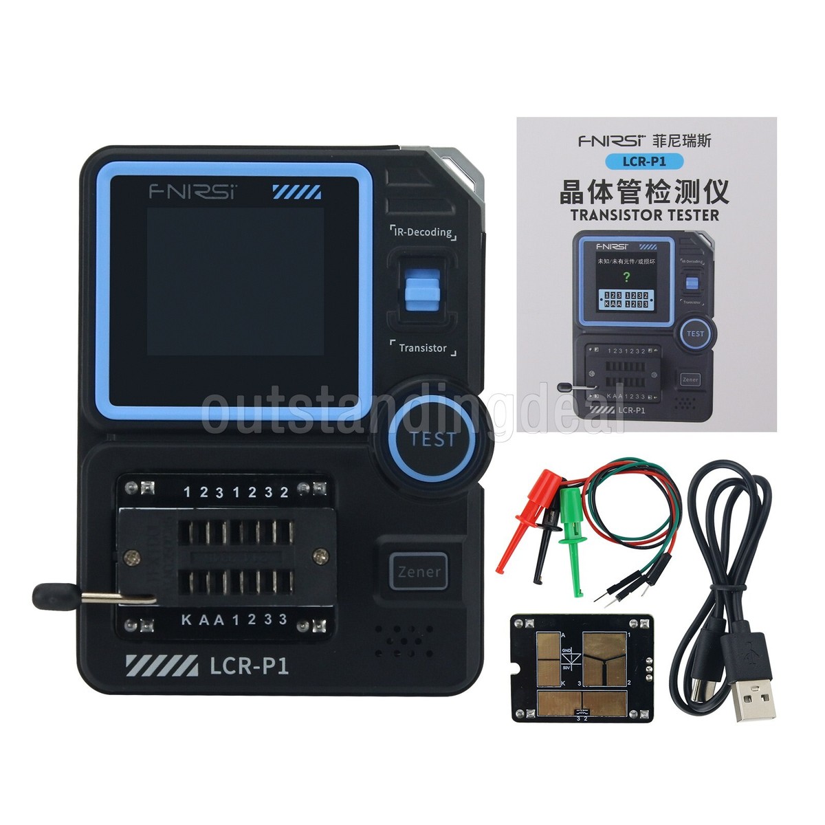 FNIRSI LCR-P1 Transistor Tester High Precision ESR Capacitor