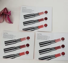 3 pk CHANTECAILLE Lip Chic Carded Lipstick Samples Camellia, Tea Rose, Tuberose