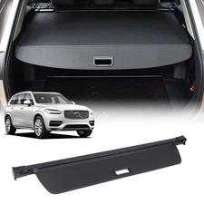Cargo Cover For Volvo XC90 2016-2024 SUV Rear Trunk Black Security Luggage Shade
