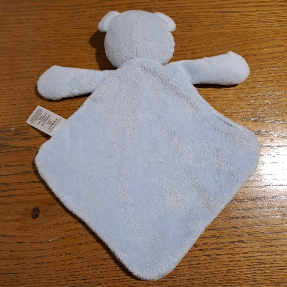 TESCO -F&F - BLUE BEAR - CHECKED EARS - COMFORTER BLANKET- HUG TOY - Image 4 of 4