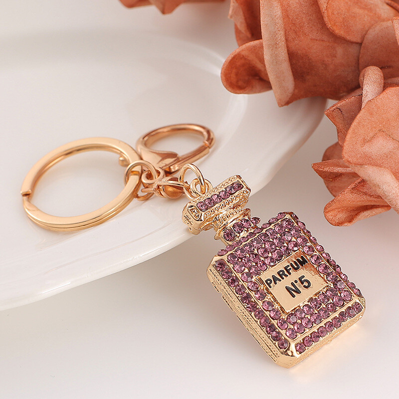 Aqua 79 Sparkling Llama Crystal Charm Keychain - Rhinestone Silver Keyring For Women, Perfect Gift