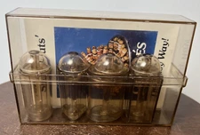 Vintage Short Cuts Canape Cutters Makers Plastic Appetizers Set of 4 + Booklet