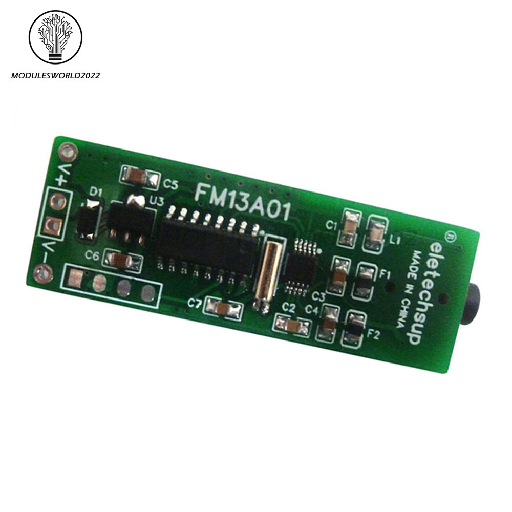 Dual DC3.7-18V 76-108MHz FM CH Stereo Radio Module RDA5807 Audio
