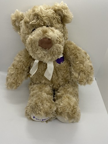 Build A Bear hellbraun 16 Zoll FedEx Teddy lila Herz Plüschtier Stofftier - Bild 5 von 8