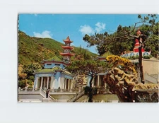 Postcard Tiger is the symbol Tiger Balm Garden, Hong Kong, China