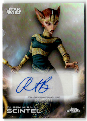 Topps 2025 Star Wars Chrome No. A-RAB Rajia Baroudi as Queen Miraj Scintel Auto