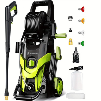 #ad Electric Pressure Washer 4500 PSI 3.2 GPM w Foam Cannon Hose Reel $120.00