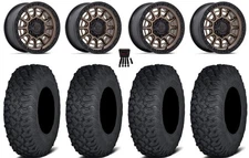 Fuel Cycle 15" Wheels Bronze +38mm 30" Coyote Tires Can-Am Maverick R