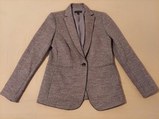 Womens Ann Taylor Wool Jacket Blazer 4 Gray Blue