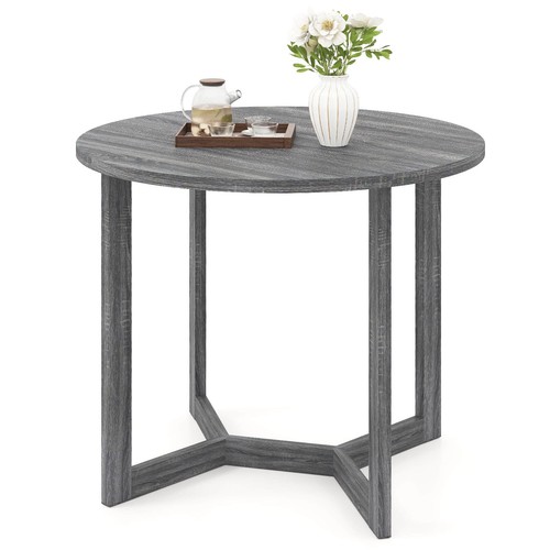 36 Inch Wood Dining Table for 2-4 People with Wing-shaped Pedestal Base