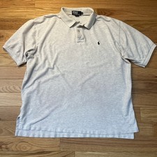 Polo Ralph Lauren Polo Shirt Gray Men s XL Short Sleeve 100 Cotton Logo