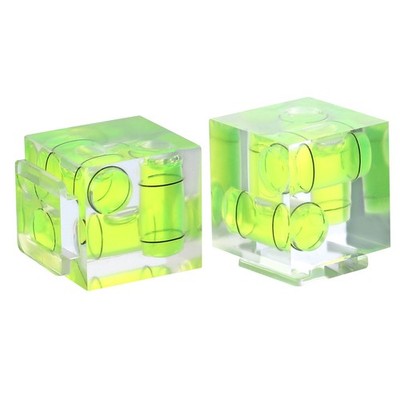 Camera Hot Shoe Cover Level, 2 Pcs 3 Axis Hot Shoe Bubble Spirit Level, Green