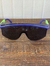 Vintage UVEX Astrospec Safety Glasses Sunglasses Purple/Green