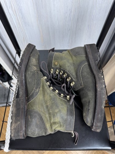 Barbour x Cheaney lace-up upcycled waxed-cotton ankle boots - Picture 10 of 16