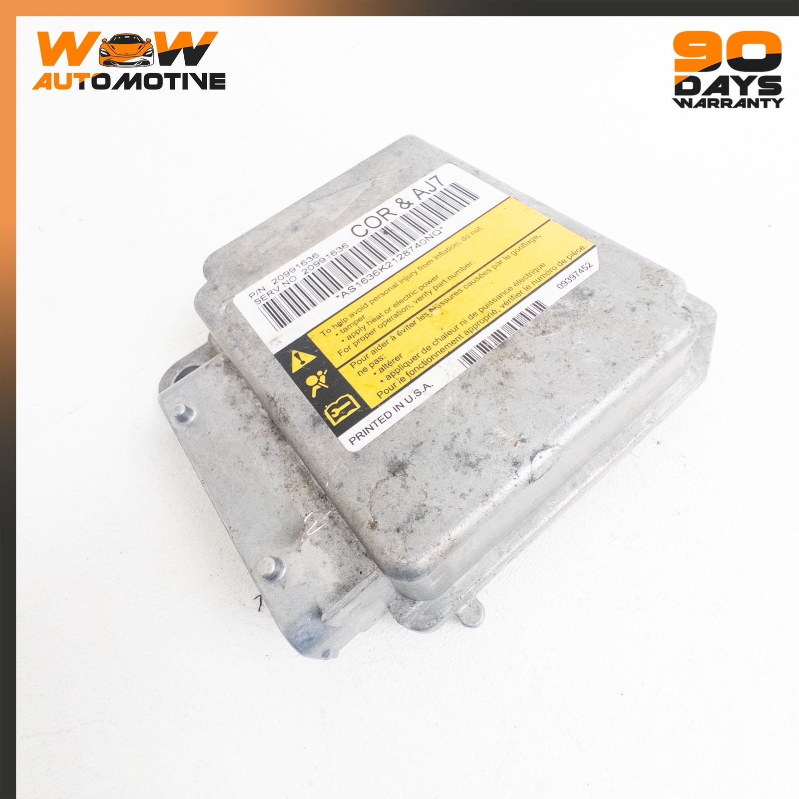 07-13 CHEVROLET CORVETTE C6 CRASH SENSING DIAGNOSTIC MODULE CONTROL UNIT OEM