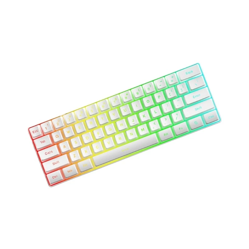 Gaming Mechanical Keyboard 61 Keys Corded Office LED Backlit Keycap Gaming - Image 2 of 4