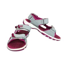 Eddie Bauer Sandals Madison Sandals Girls 13 Pink Gray Hook Loop Shoes Strappy