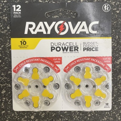 RAYOVAC 10CR-12ROVUS Hearing Aid Batteries 1.45V 12 pk  