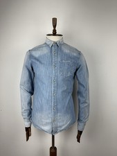 Men s Allsaints Nanjemoy Long Sleeve Denim Shirt size XS/S