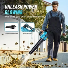 Electric Cordless Leaf Blower 40V, 680CFM/210MPH Brushless 2x5200mAh Battery