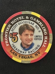 $5 Frontier Hotel & Gambling Hall Scott Goodyear Casino Chip, LV, NV.