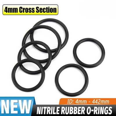 O Rings Seal NBR Nitrile Rubber 4mm Cross Section 4-442mm ID O Rings 70 degree